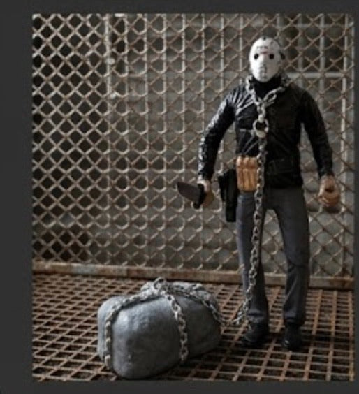 Friday the 13th Jason Voorhees Horror Action Figure with Chain and Rock Accessories